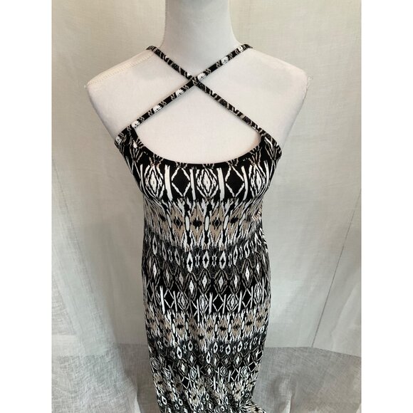 Lascana Venus Womens Aztec Pattern Maxi Dress With Crisscross Straps size 6 - Picture 2 of 6